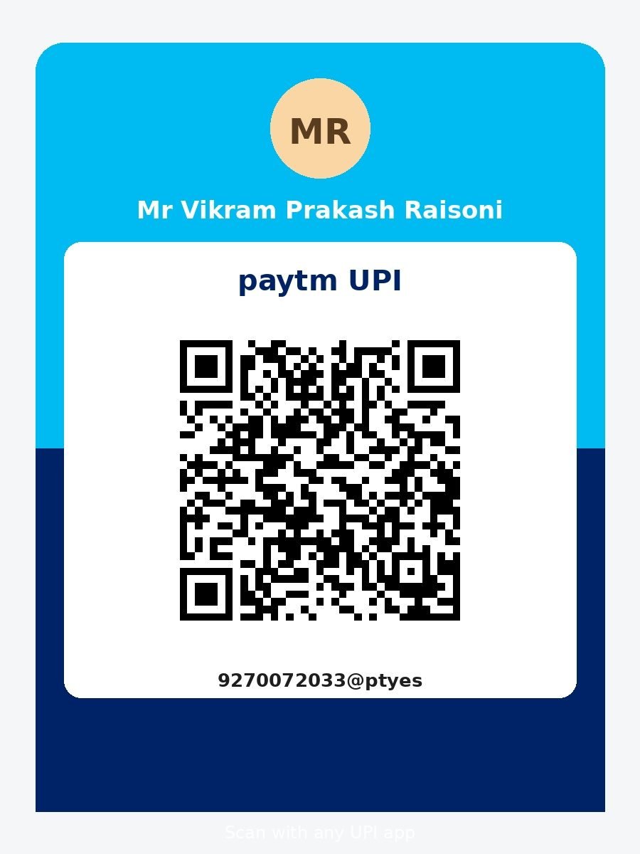Paytm UPI QR code for Vikram Prakash Raisoni